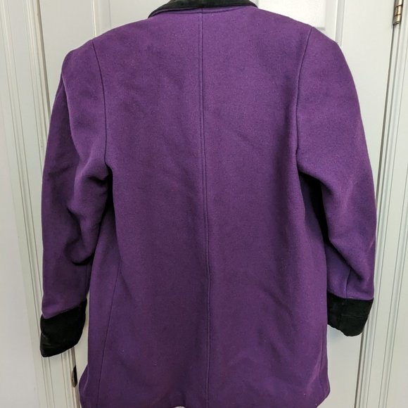 Vintage Balimel Montreal Wool Purple Coat - Made in Canada - Large - Picture 7 of 9